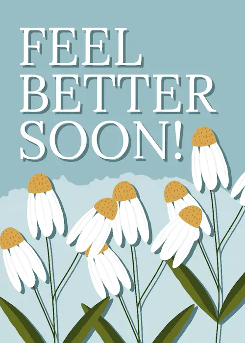 Feel better.