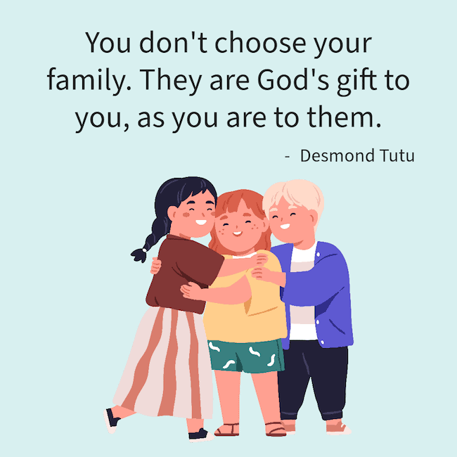 Desmond Tutu quote on family.