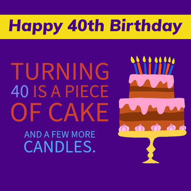 Happy 40th Birthday celebration.