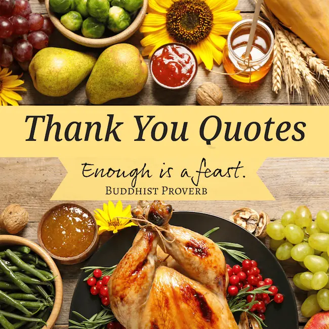 Thank You Quotes - Enough is a feast.