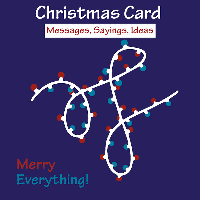 Christmas Card Messages and Sayings.