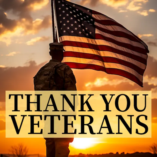 Heartfelt thank you veterans messages.