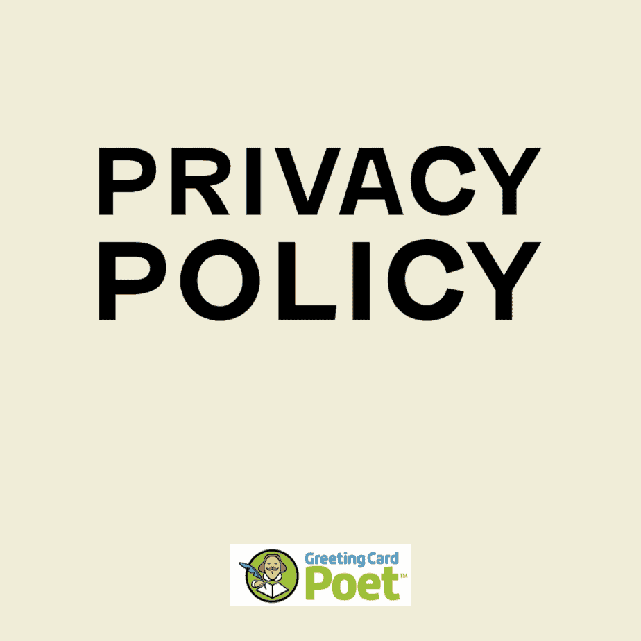 Privacy Policy for Greeting Card Poet.