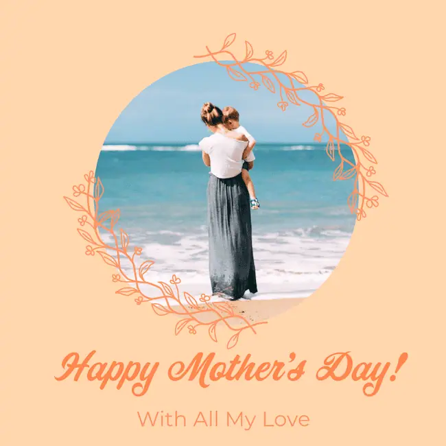 Feliz día de mi madre con todo mi amor.