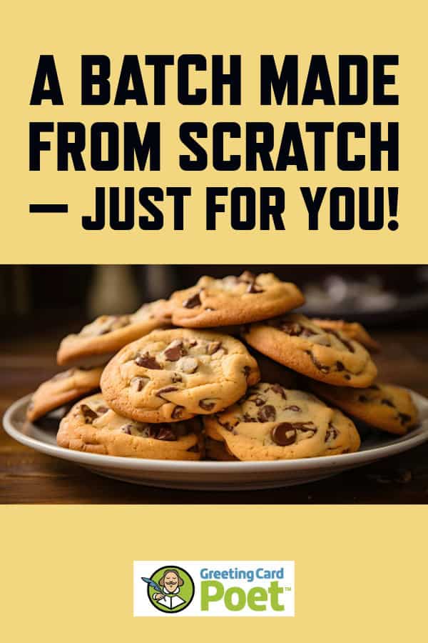 A batch from scratch - Message ideas for homemade gifts.