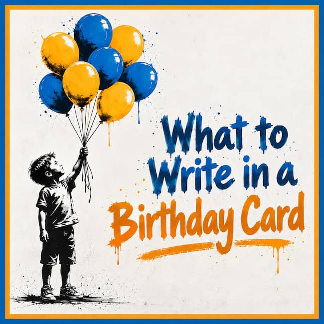 Ideas for what to write in a birthday card.