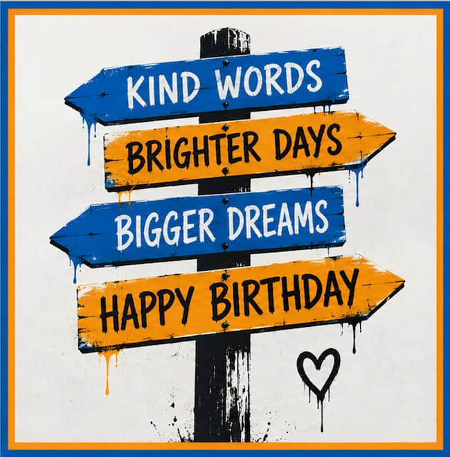 Kind words on your big day.