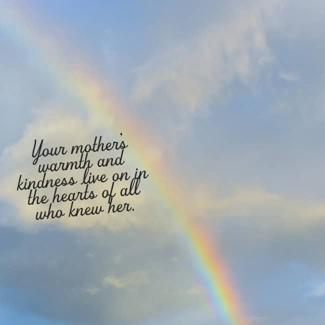 Sympathy message for a friend who has lost a mother.