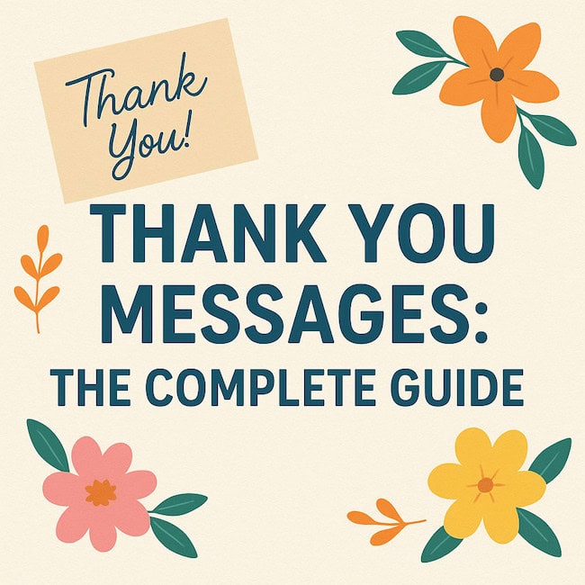 The ultimate guide to Thank You Messages.