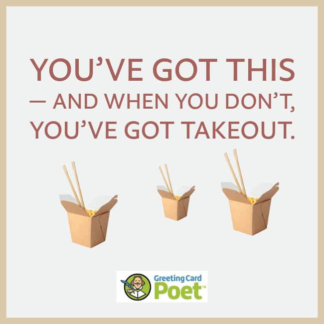 There's always takeout - renovation messages.