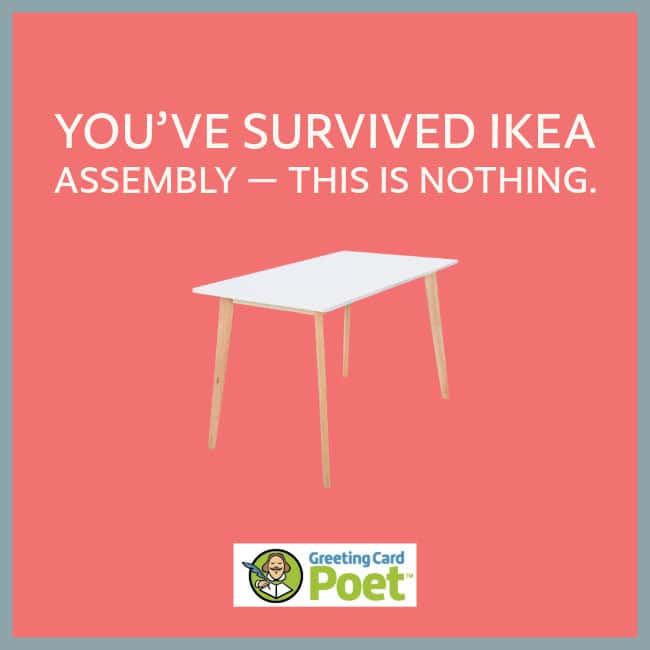 You've survived Ikea assembly — this is nothing.