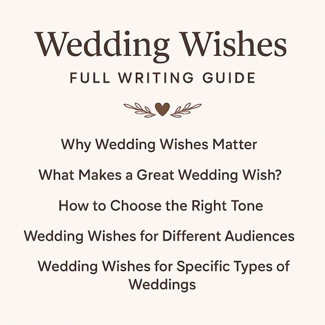 Wedding Wishes Guide.