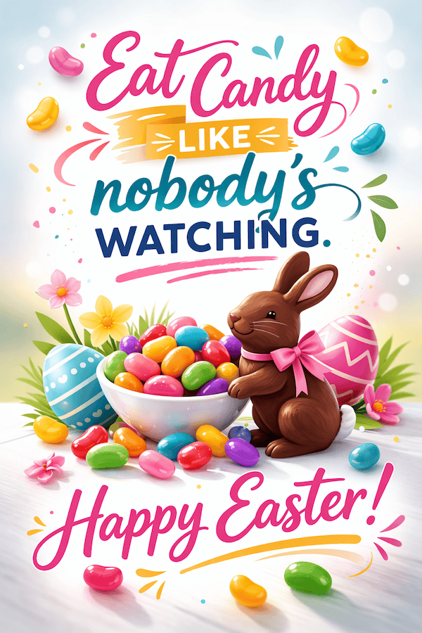 Eat candy like nobody's watching.