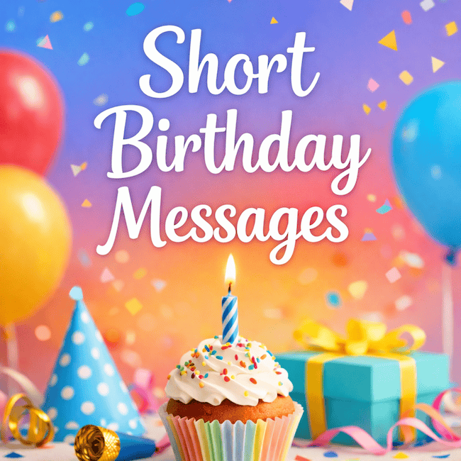 Short and quick birthday wishes.