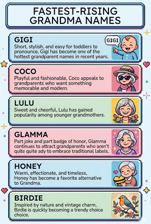 Trending Grandmother Names.
