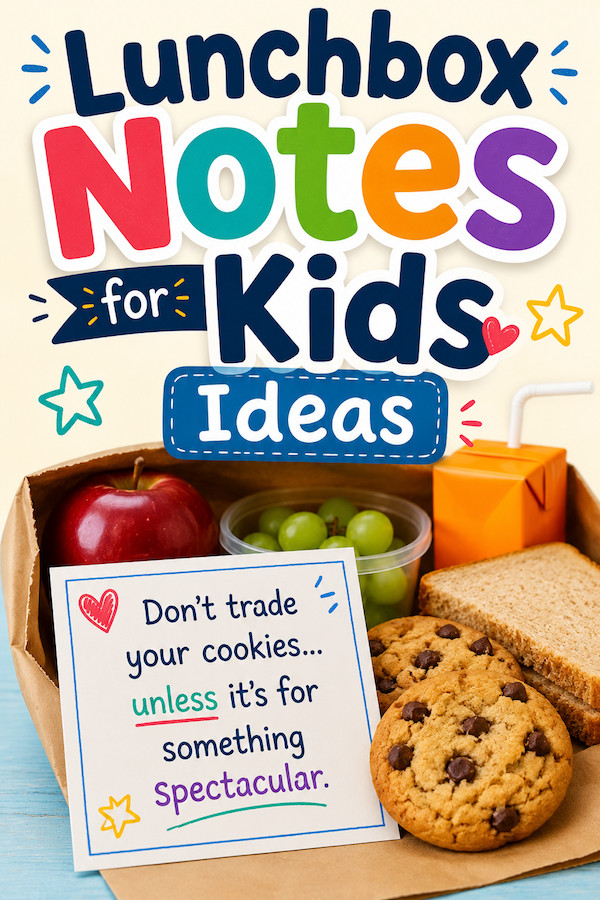 Lunchbox notes for kids ideas.