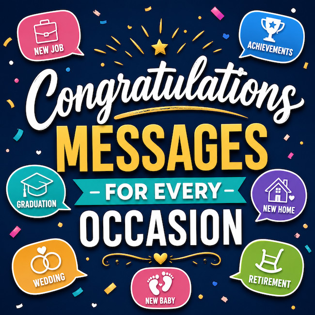 Great congrats messages.
