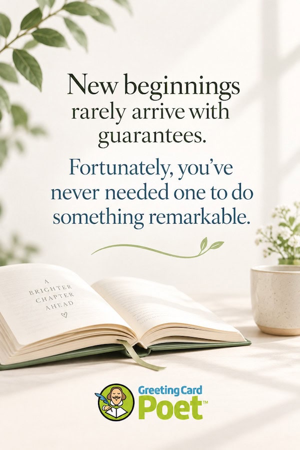 Fresh starts rarely arrive with guarantees.
