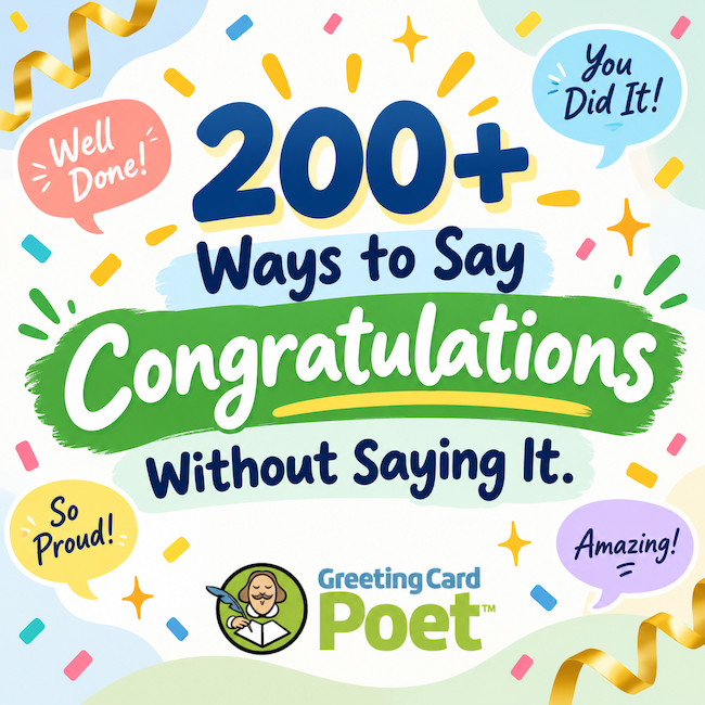 Other ways to say congratulations.