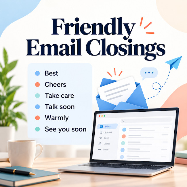 Friendly email sign-offs.