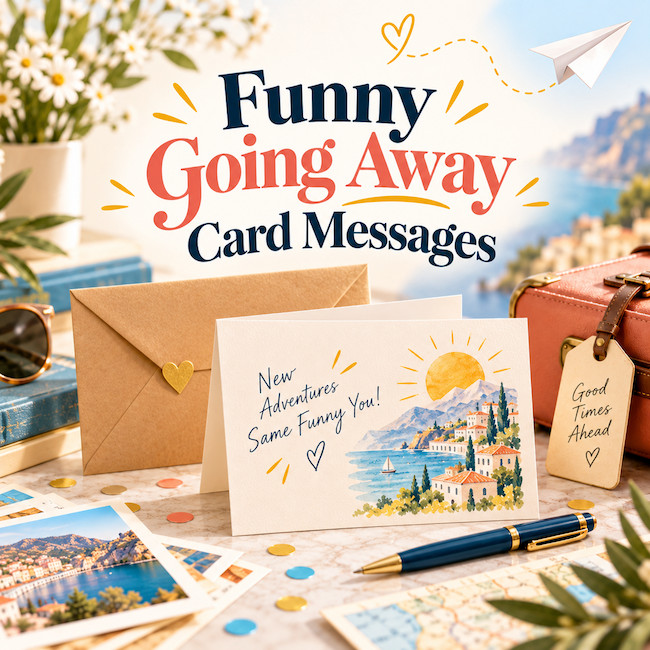 Funny farewell messages.