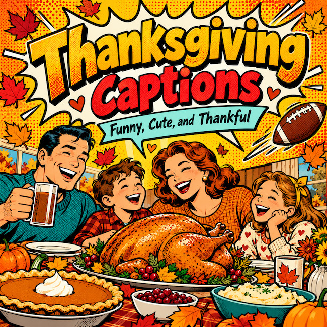 Thanksful Turkey Day phrases and words.