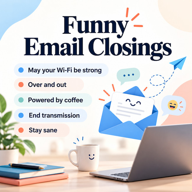 Funny email closings.