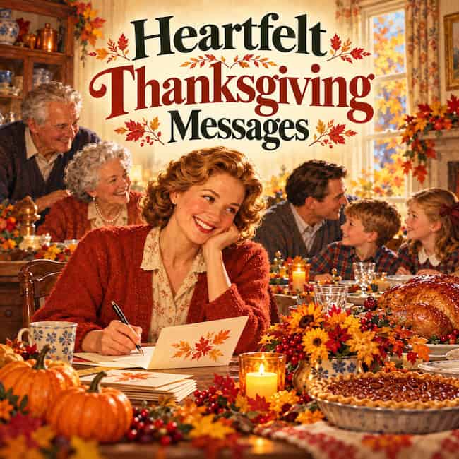 Heartfelt messages for Turkey Day.