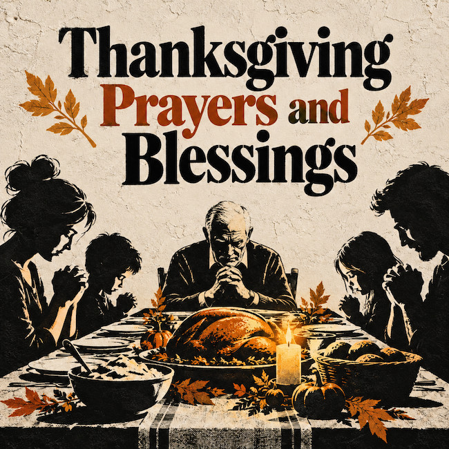 Heartfelt and short Thanksgiving blessings.